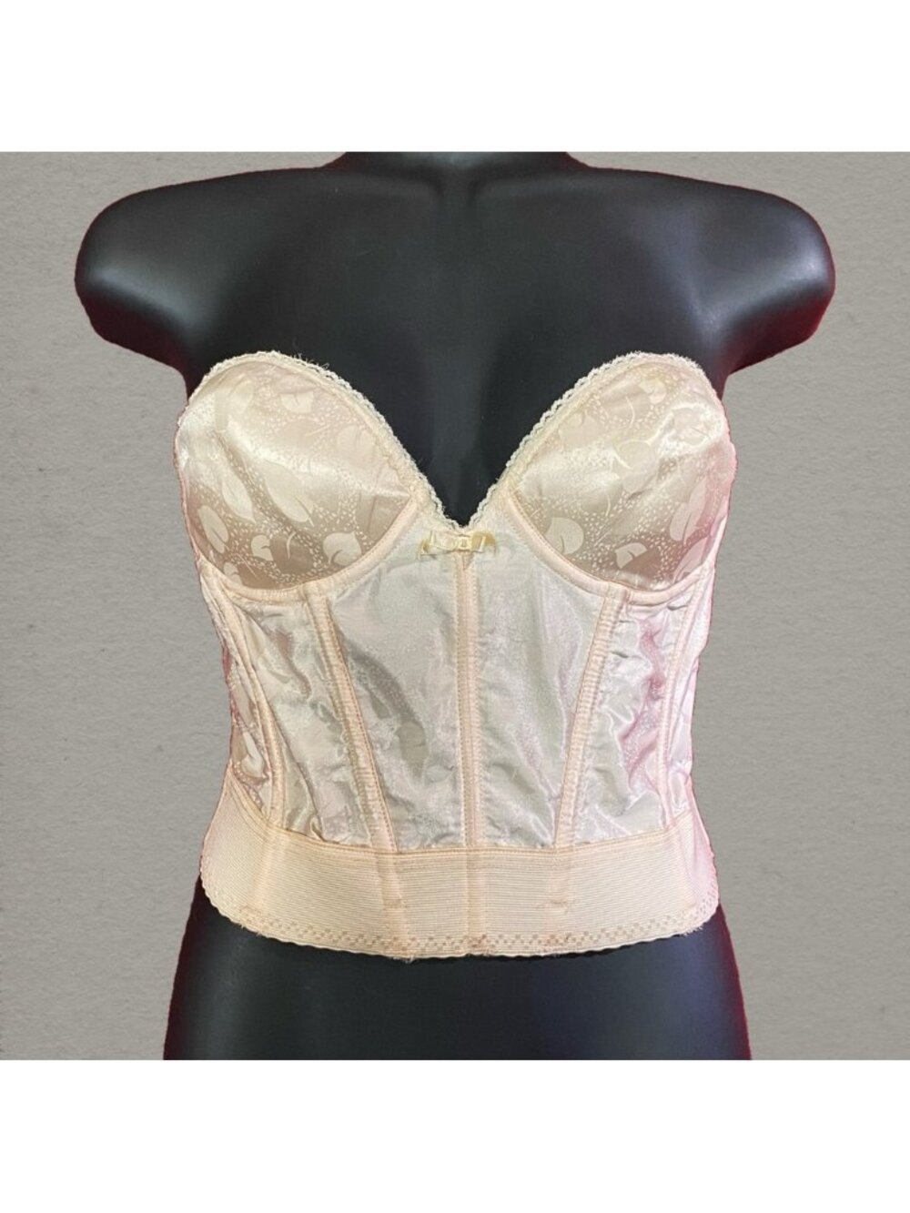 Vintage 80s Lady Marlene Longline Bustier 36A Strapless Bra